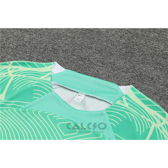 Tuta da Track Brasile Manica Corta 2022-2023 Verde - Pantaloncini